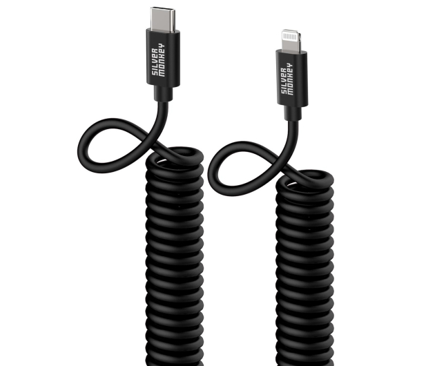 Silver Monkey Kabel sprężynowy USB-C - Lightning MFI 1m - 727053 - zdjęcie 2